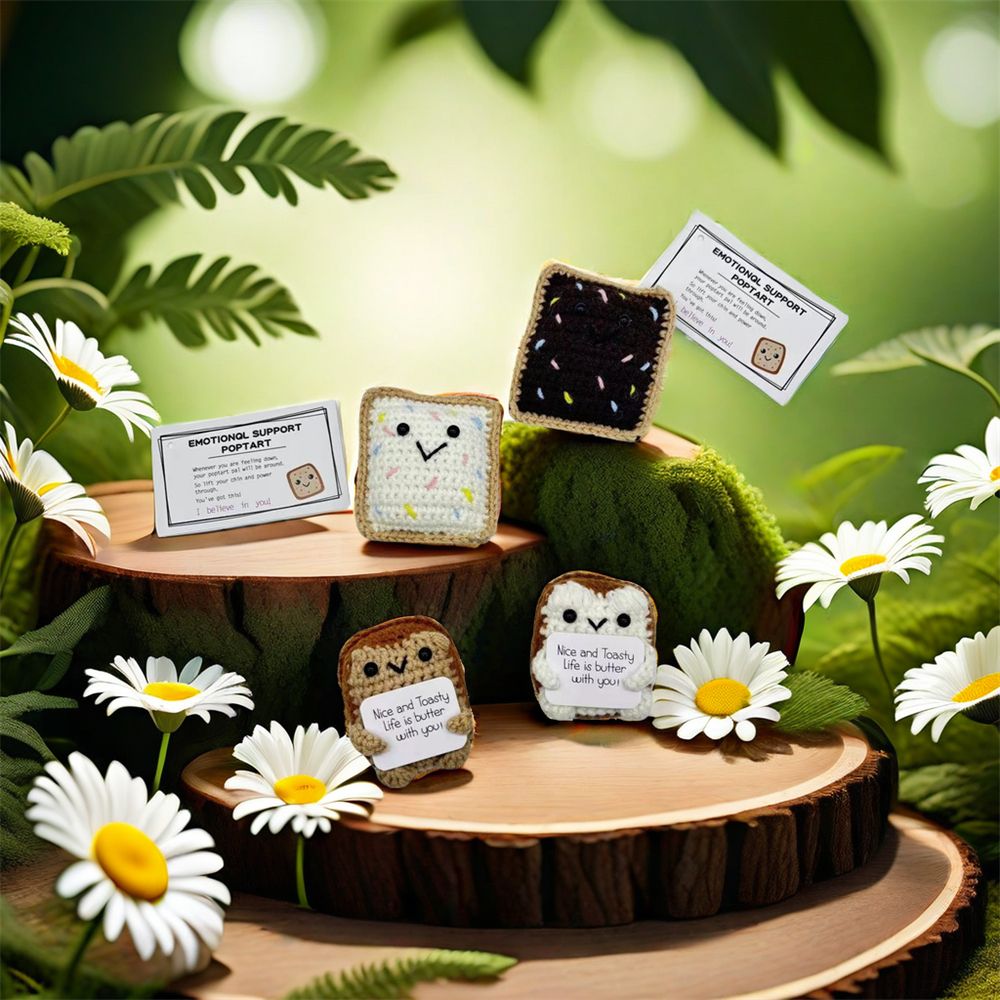 Handcrafted Toast Decor Set, 4-Piece - Cute Room Ornaments & Charming Home Accents, Artisan Crafted, Perfect for Gifting, Crafted with Love for Cozy Spaces - JM Variety Store